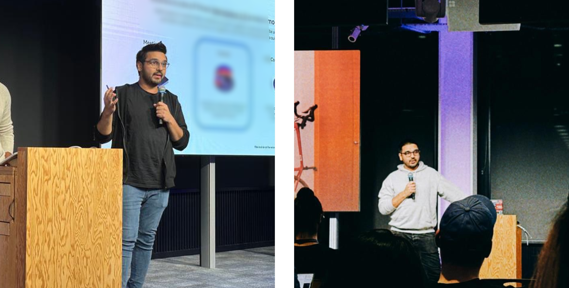 Adnan speaking at design conferences