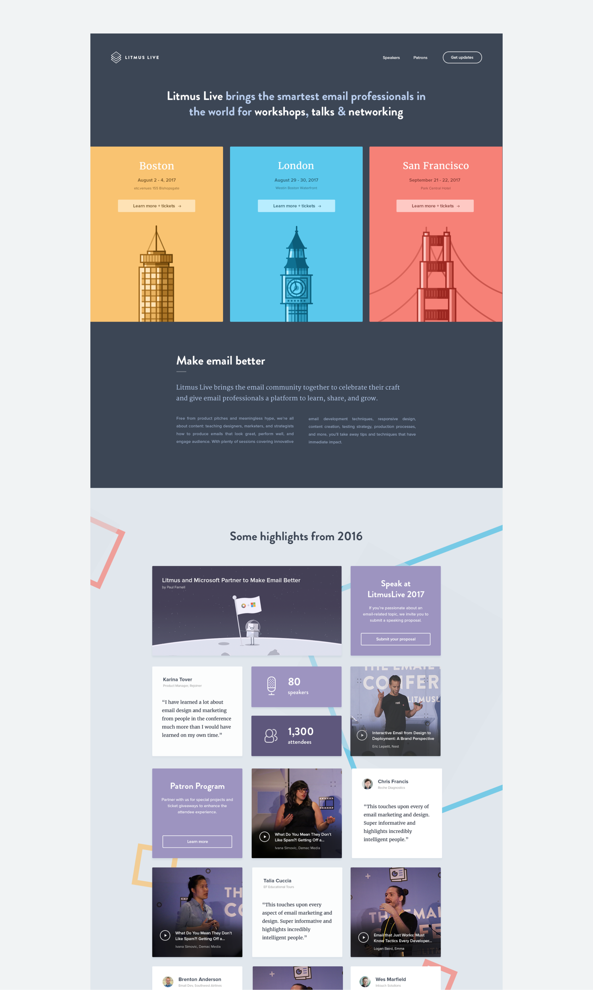 Litmus Live 2017 full website design